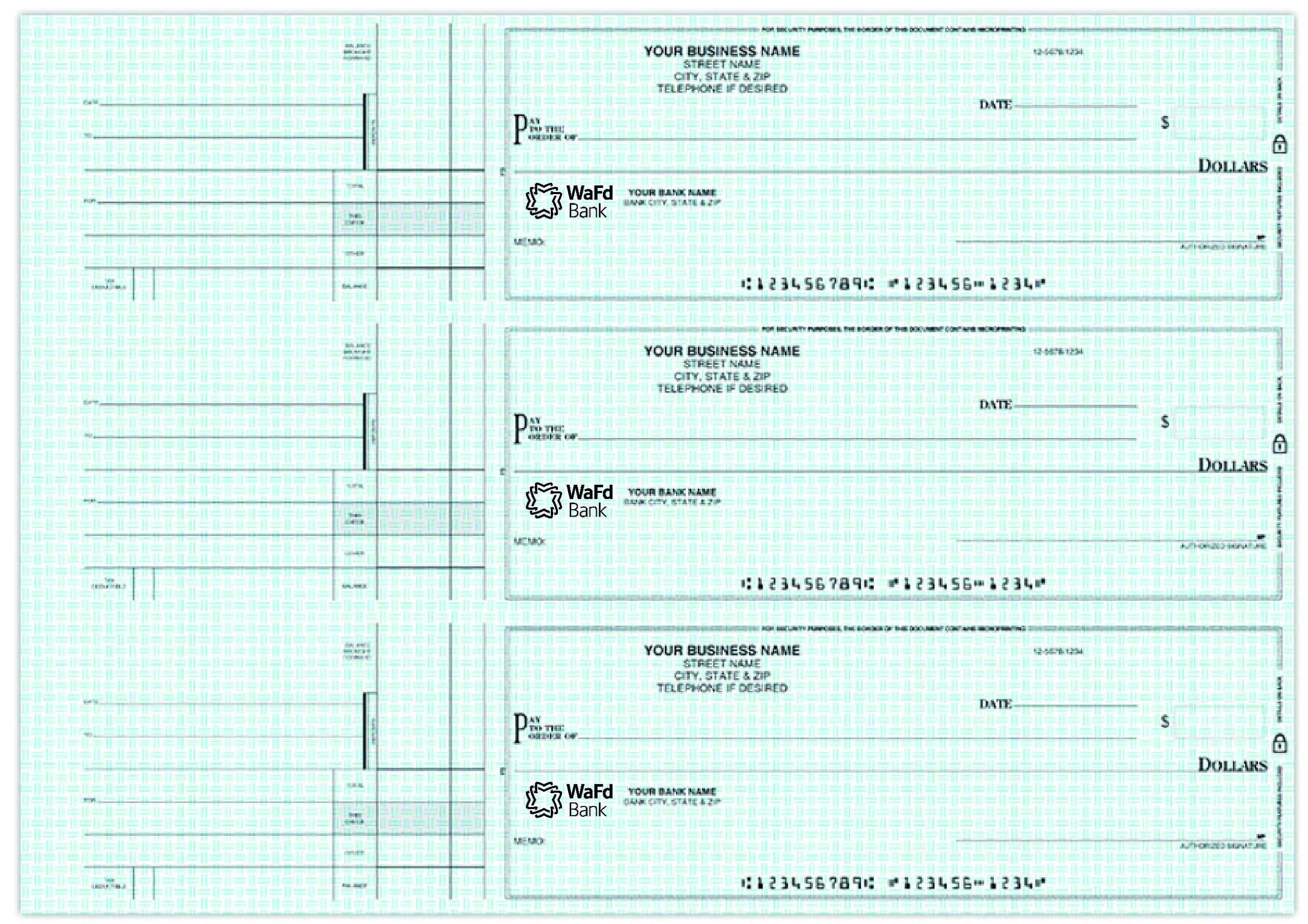 3 PER PAGE - WASHINGTON FEDERAL BANK